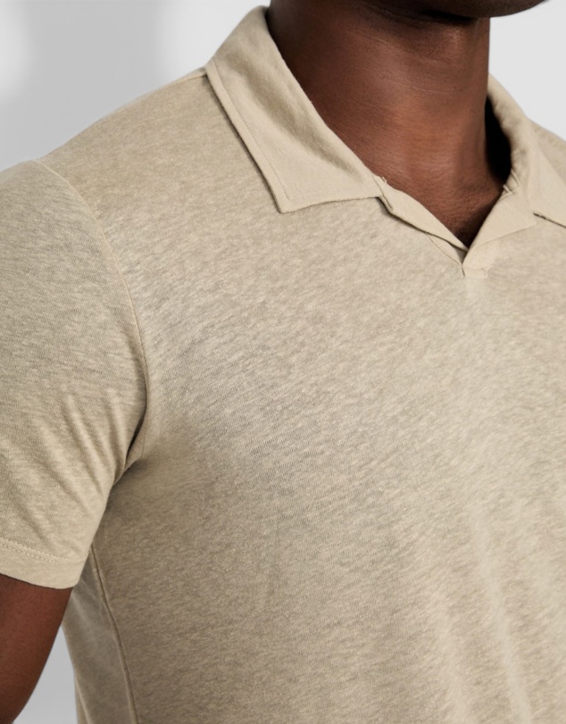 GUESS - Leon Linen Short Sleeve Polo Shirt