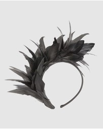 Max Alexander - Modern Black Racing Fascinator
