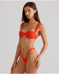 Vacay Swimwear - Rhodes Top Chilli Polka
