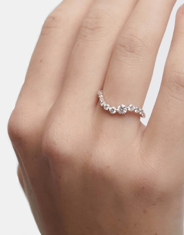 PDPAOLA - Diamonds and White Gold Venus Ring