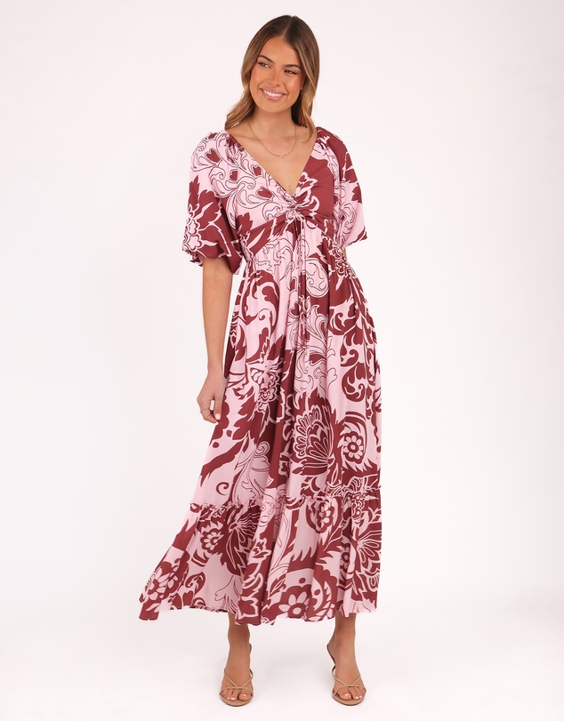 Petal & Pup - Shanae Maxi Dress - Pink Brown Paisley