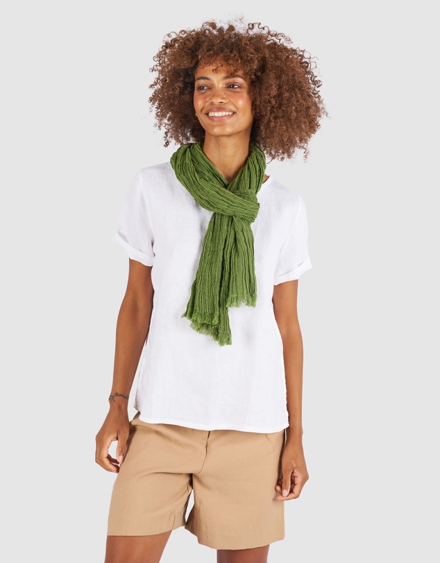 CAMIXA - French Linen Crinkled Scarf