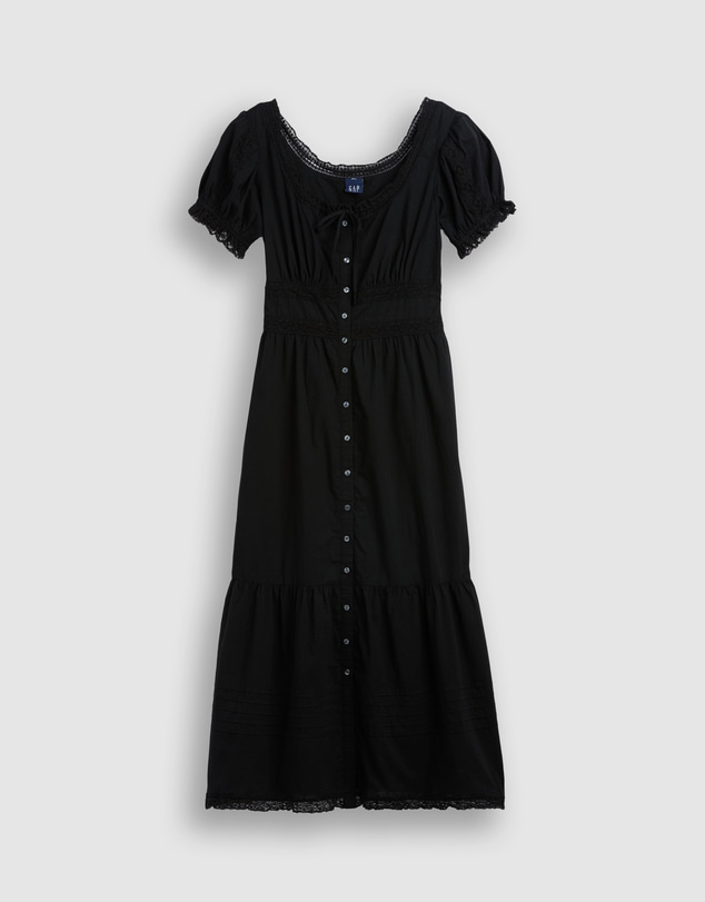 GAP - SS Lace Insert Button Maxi Dress