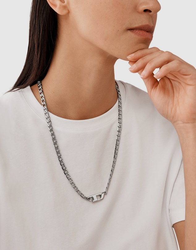 Diesel - Steel Silver Tone Necklace