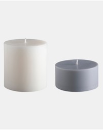 porter green - escc large pillar candle soy-blend unscented candles