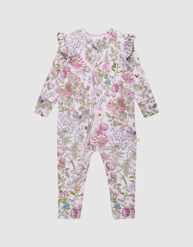 Fleur Harris - 'Heirloom Treasures' Precious Frill Coverall in Gardenia