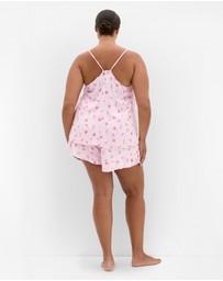 City Chic - Kitty Berry Print Pyjama Set