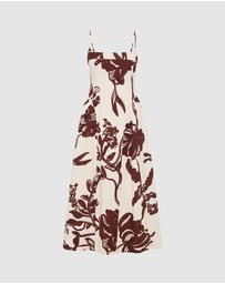 Shona Joy - Emmett Square Neck Panelled Midi Dress