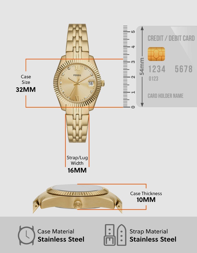 Fossil - Scarlette Gold Tone Analogue Watch