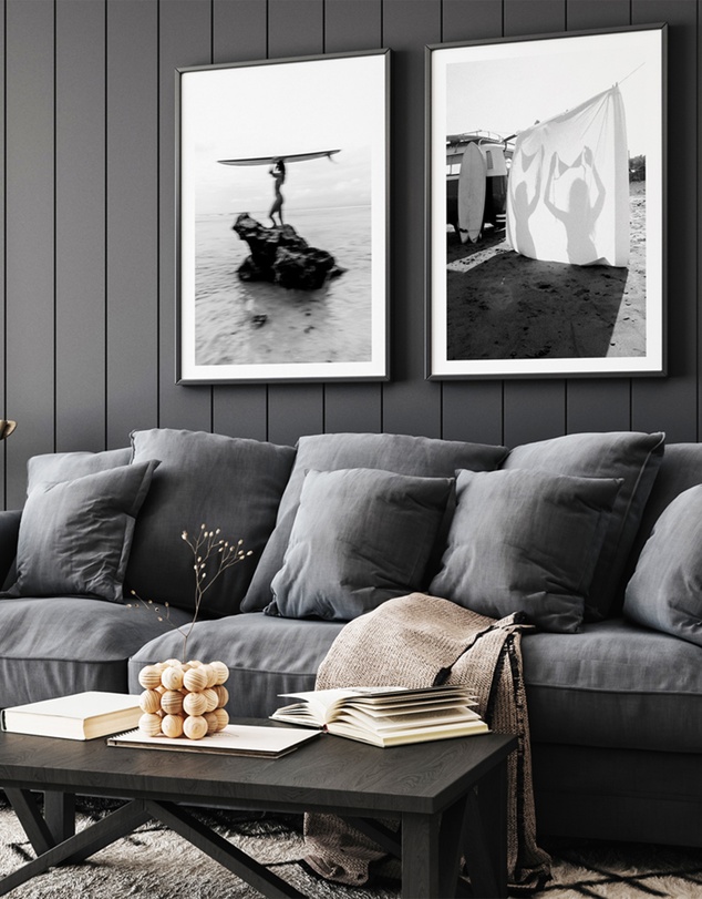 Olive et Oriel - Surf Check by Mario Stefanelli Art Print