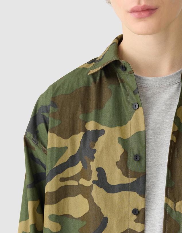 Bassike - Drop Shoulder Camo Shirt