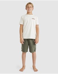 Billabong - Boys 8 16 All Day Overdye Layback Boardshorts 16