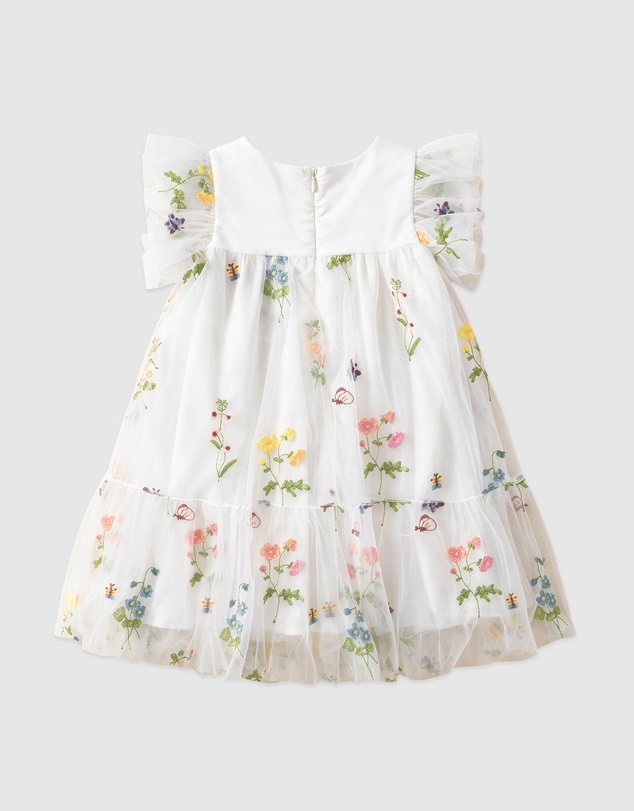 Bebe by Minihaha - Alana Floral Embrodered Dress 3-7Y