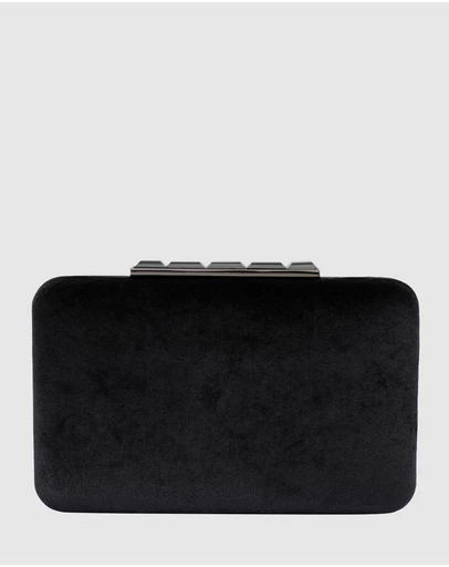 Olga Berg - Bess Velvet Clutch