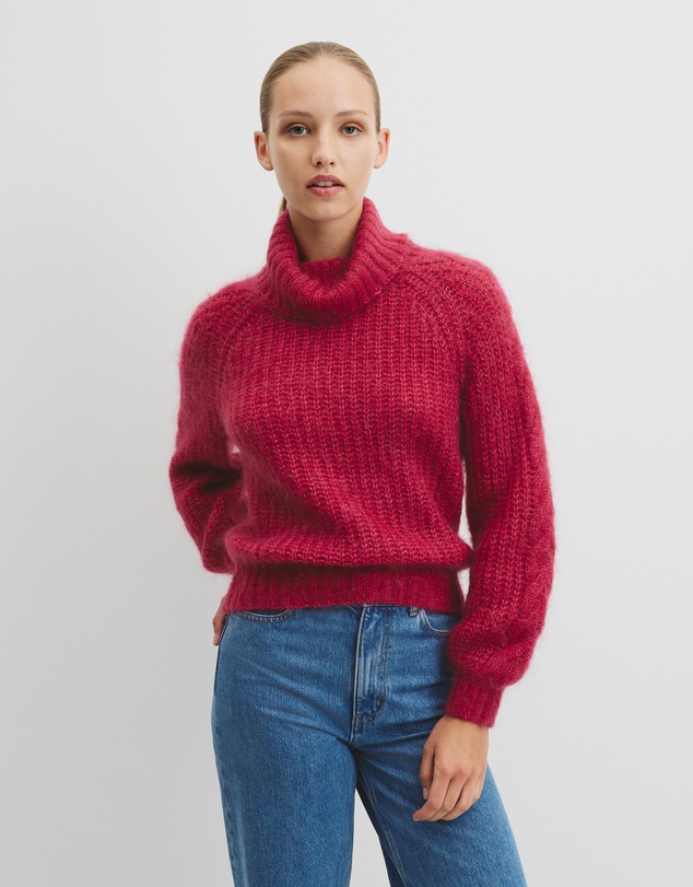 Country Road - Lofty Merino Wool Funnel Neck Knit