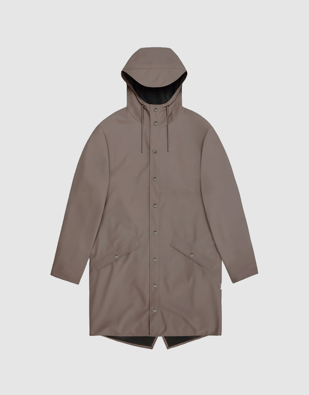 RAINS - Men's Long Jacket Waterproof Raincoat Cinder