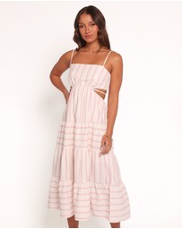 Petal & Pup - Evelin Midi Dress - Pink Stripe