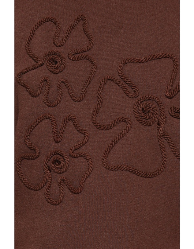 Petal & Pup - Harlie Embroidered Sweatshirt - Chocolate Brown
