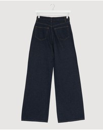 Revibe - Repaired Reformation Cary High Rise Slouchy Wide Leg Jeans - AU 25