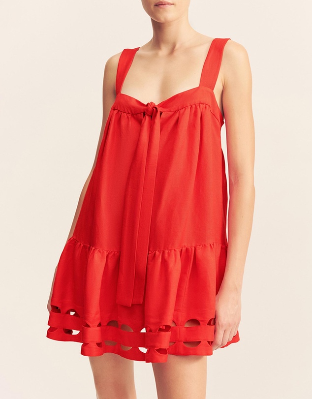 Shona Joy - Birdie Scallop Tiered Mini Dress