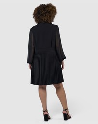 Pink Dusk by Curve Project - Feverish Nights Tuxedo Mini Dress
