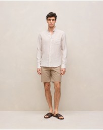 Trenery - Cotton Twill Chino Short in Desert