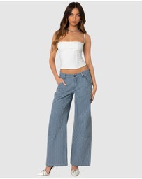 EDIKTED - Striped Carpenter Jeans