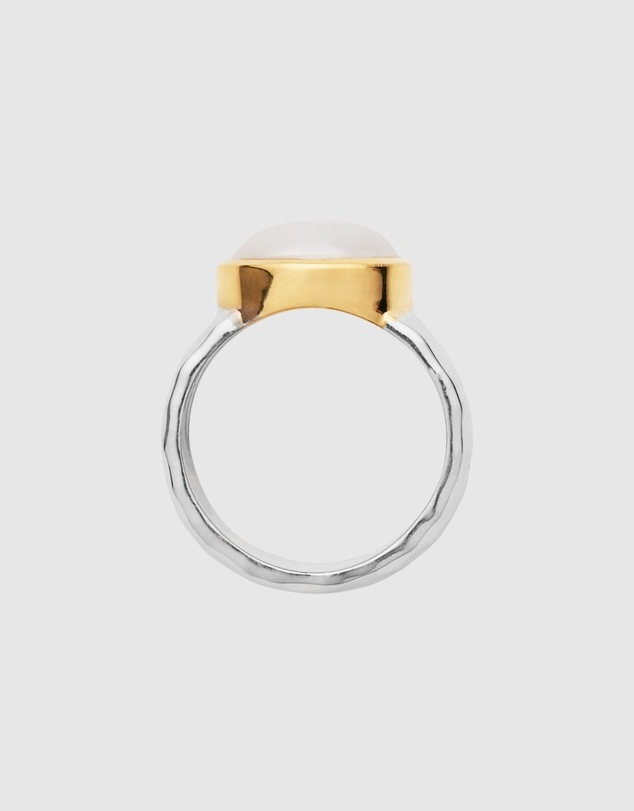 Najo - Chroma Two Tone Gold Pearl Ring