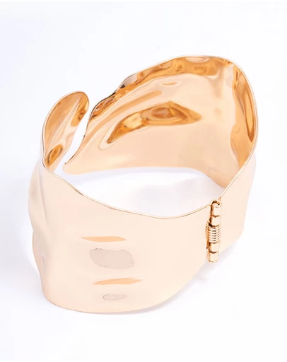 Lovisa - Gold Large Abstract Wrist Cuff