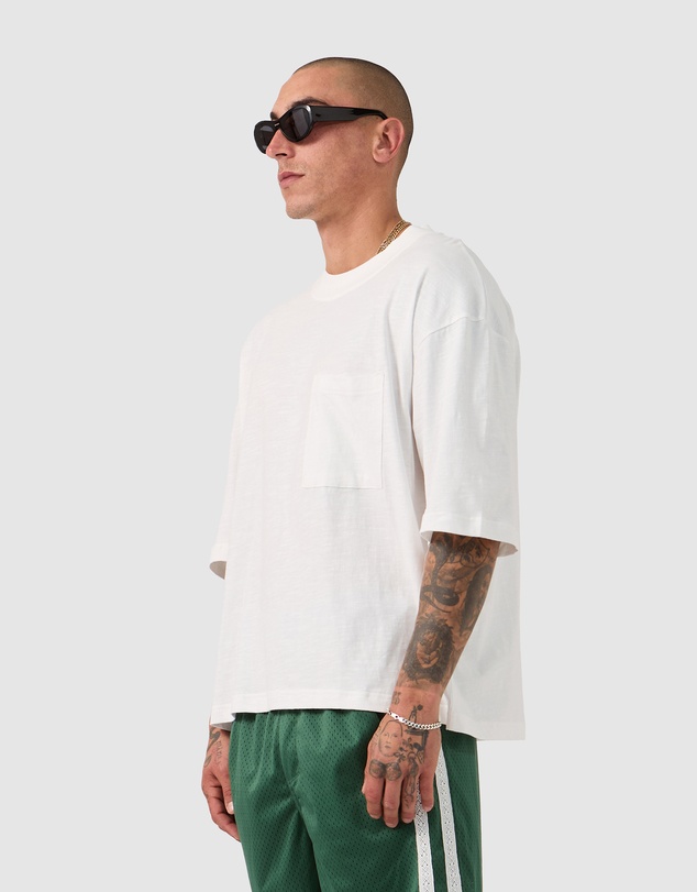Zanerobe - Cropped Slub Flow Tee Vintage White