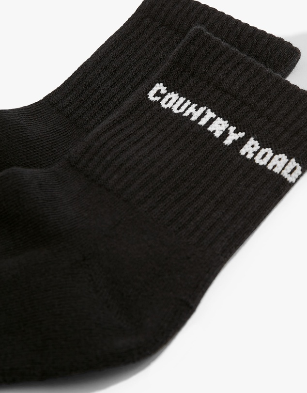 Country Road - Australian Cotton Blend Cr Sport Quarter Crew Sock