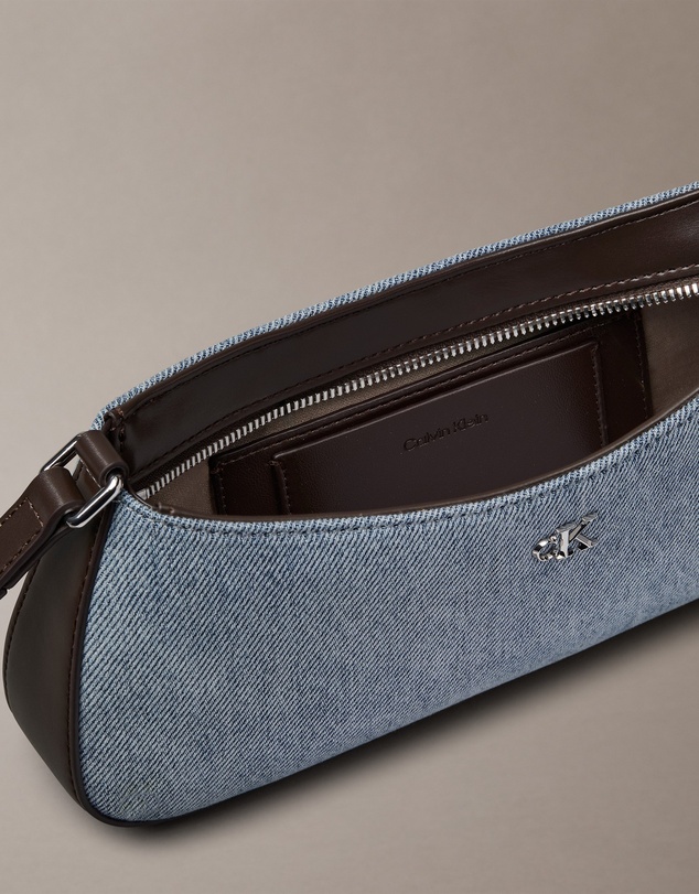 Calvin Klein - Hardware Monogram Denim Shoulder Bag