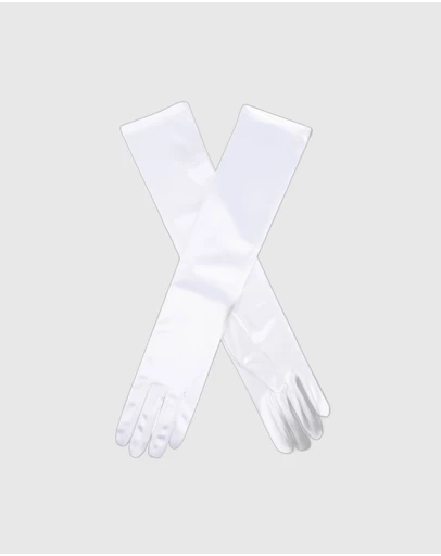 DENTS - Semi Sheen Satin Elbow Length Evening Gloves