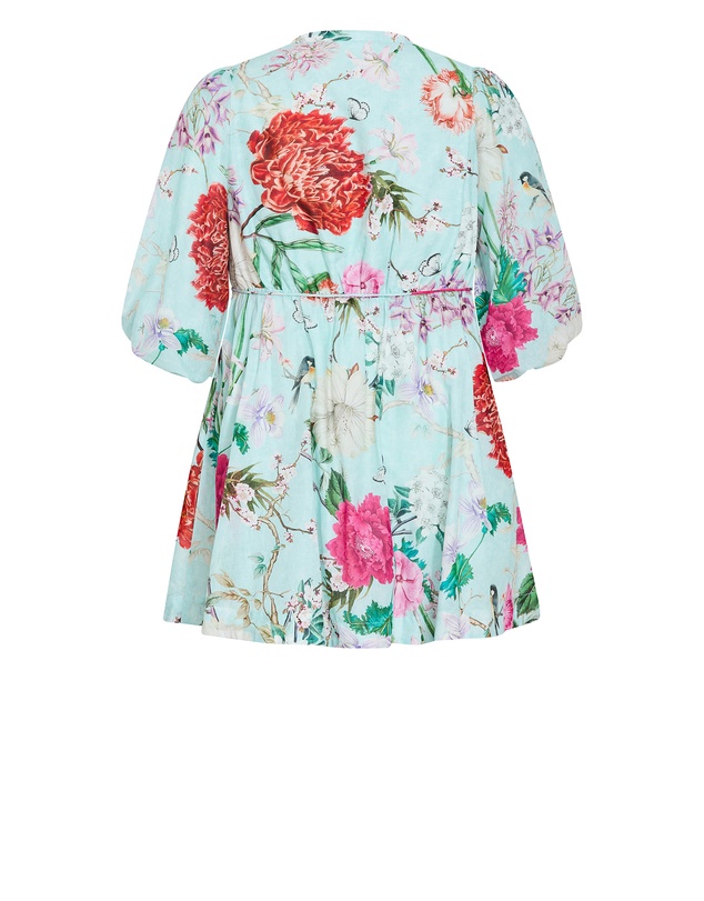 City Chic - Flora Print Cotton Mini Dress