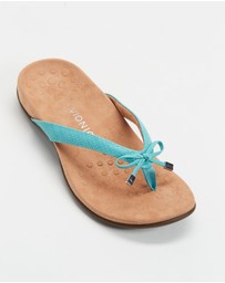 Vionic - Bella Toe Post Sandal - Teal Woven