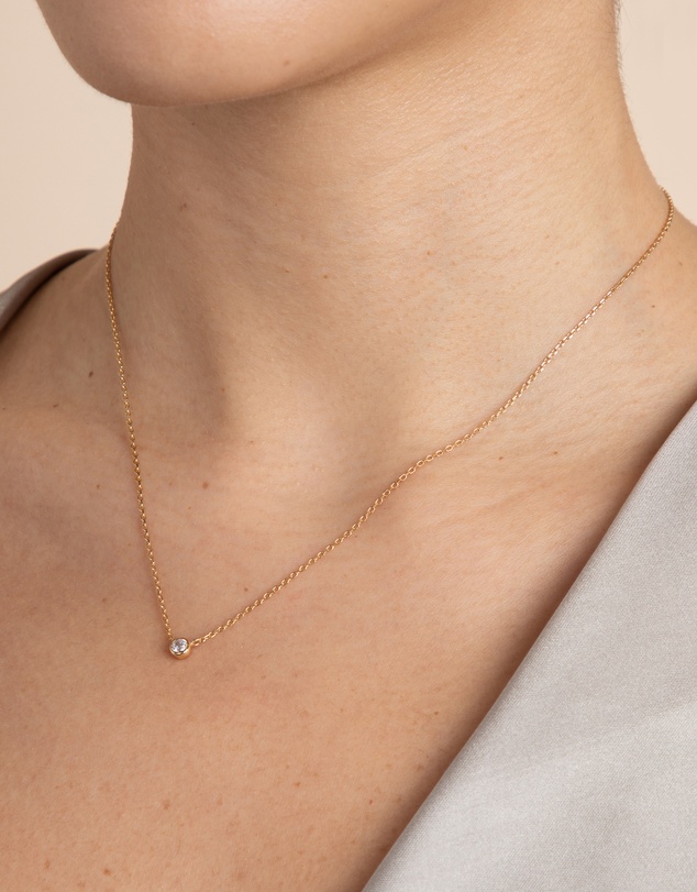 Astrid & Miyu - Essential Crystal Pendant 18ct Gold Plated Necklace