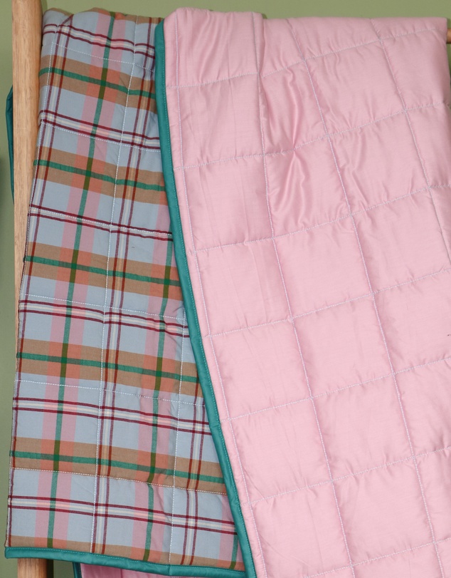 Mosey Me - Confetti Plaid Quilted Throw