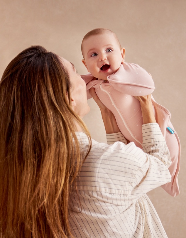 Love to Dream - Swaddle Up™ 1.0 TOG Cotton Powder Pink Twinkle