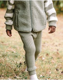 Kynd Baby - Organic Chunky Rib Knit Pant in Olive