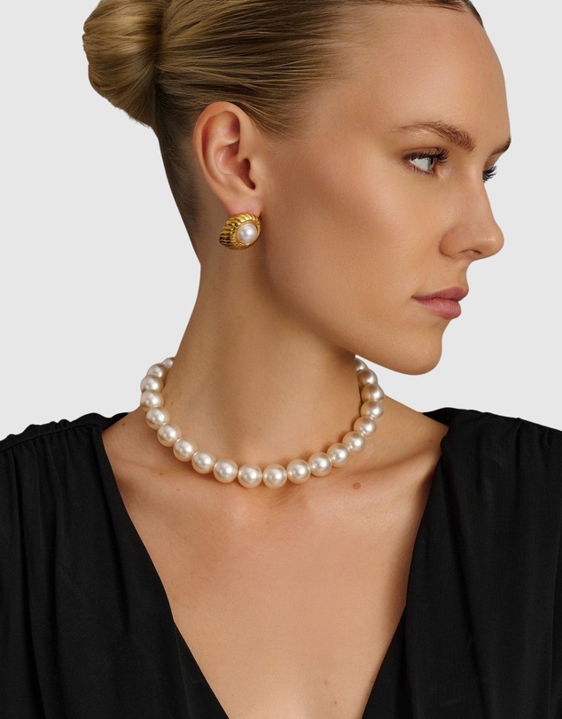 Nialaya Jewellery - Chunky Pearl Choker
