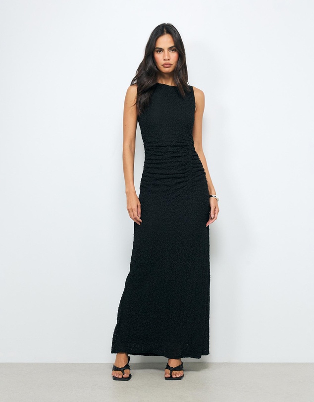 AERE - Raven Lace Jersey Maxi Dress