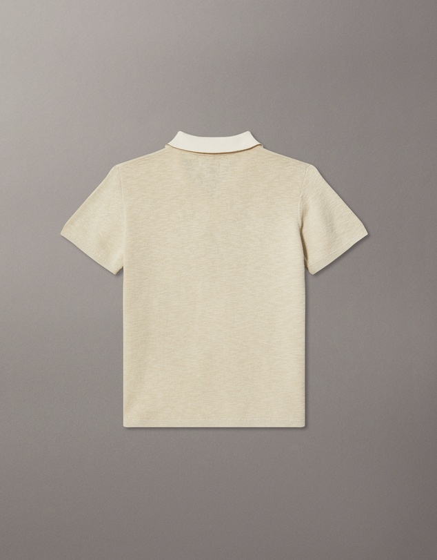 Calvin Klein Jeans - Boys Linen Blend Polo Shirt