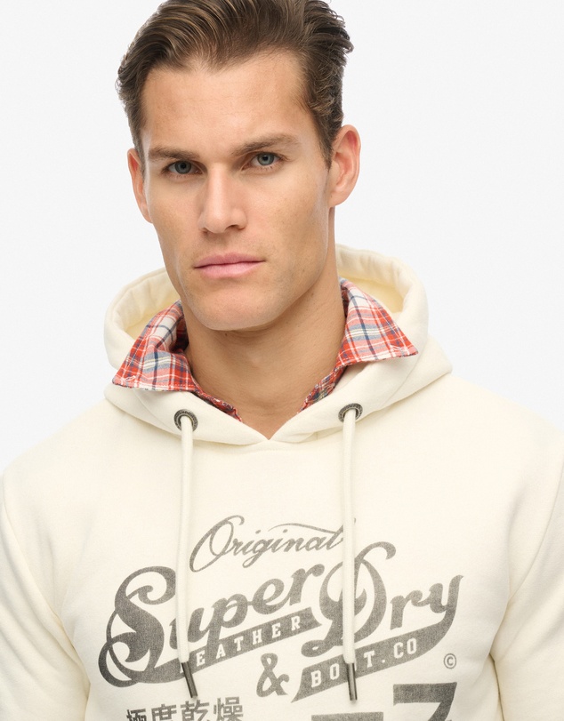 Superdry - Leather & Boot Co Script Hoodie