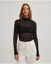Witchery - Textured Long Sleeve Top