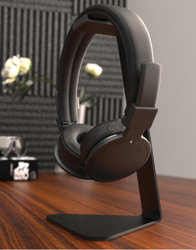 iWorld - Kanto H1 Universal Desktop Headphone Stand, Black
