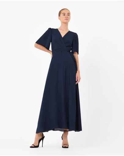 Forcast - Cannes Draped Sleeve Maxi Dress