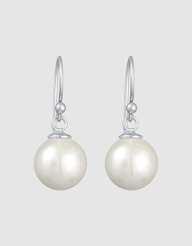 Elli Jewelry - Shell Pearl Drop Earrings in 925 Silver