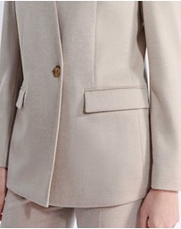 IDA+S - Liora French Silk Wool Collarless Haute Couture Suit Jacket