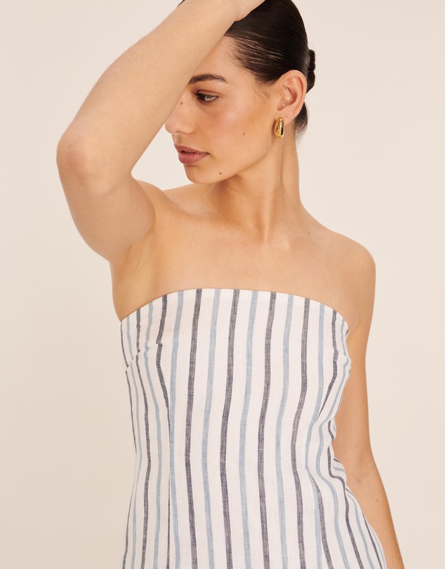 AERE - Linen Strapless Mini Dress