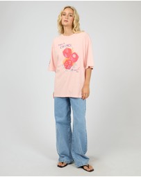 All About Eve - Snake Eyes Oversized Tee Light Pink